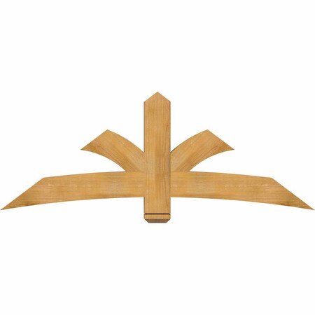 Ekena Millwork Davenport Rough Sawn Timber Gable Bracket, Western Red Cedar, 72"W x 27"H x 4"D x 6"F, 9/12 Pitch GBW072X27X0406DAV00RWR